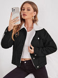 Fur Denim jacket Black color for Women
