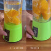 How to use？  1.cut the fruit into small pieces about 1.5x1.5cm 2.Put the fruit pieces into bottle accounted for about 60% of th cup 3.Add water(milk or other liquid with not exceeding 80% volume of cup 4. Press the one-click Switch Buttonto Start,gently shake the product(better slowly rotating 45 degress)while working,making it fully stirred 5.When the blender is stopped,turn off the power switch,unscrew the cover to drink 6.Note:if pomace fills too much,please use filter net to filter before drinking.